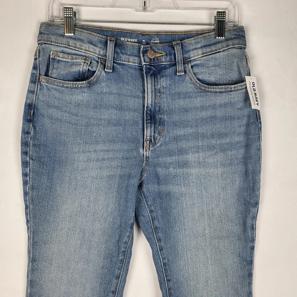 Old Navy High Rise‎ Flare Jeans Girls 16 Plus Medium Wash NWT